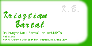 krisztian bartal business card